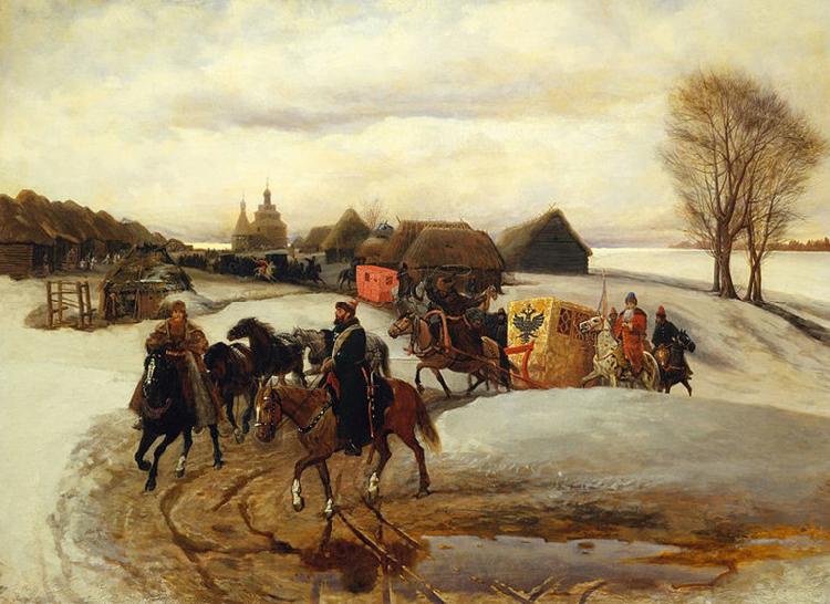 Vyacheslav Schwarz The Spring Pilgrimage of the Tsarina, under Tsar Aleksy Mihailovich